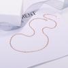 S925 Silver Rose Gold Shiny Lip Necklace Ultra Thin Plain Chain No Pendant Purple Gold Bare Chain