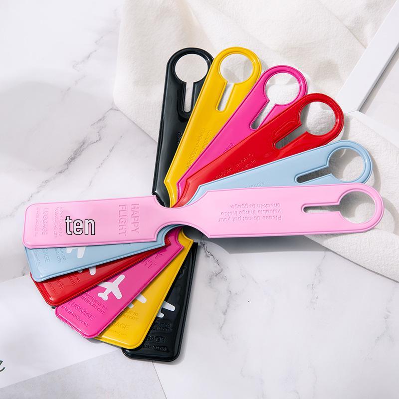 Colorful PVC Luggage Tag: Fashionable Long Strip Design for Suitcases and Bags