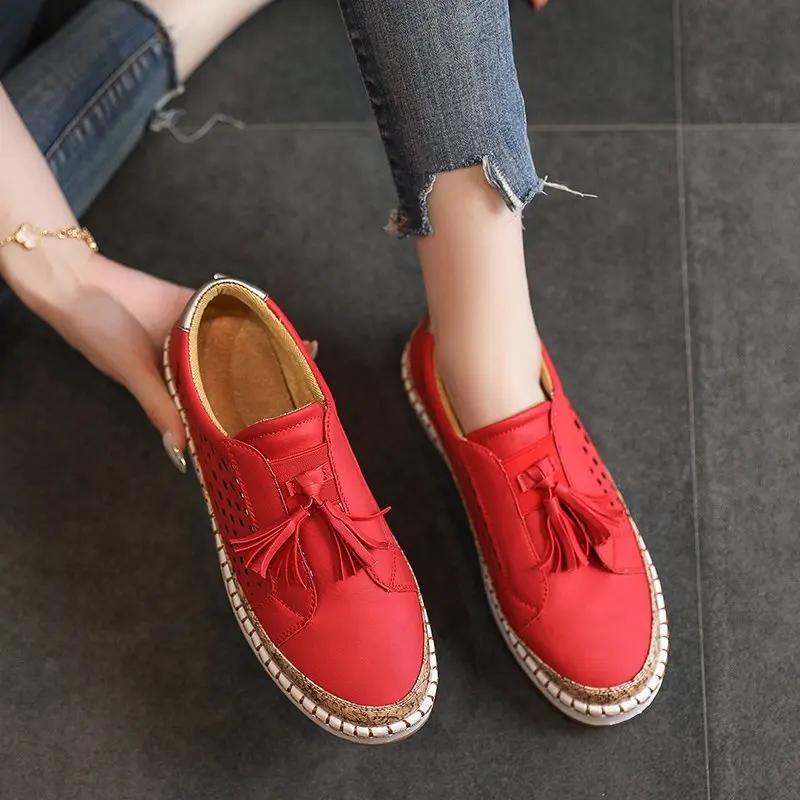 Fashion Women's Sneakers Breathable 2025 New Fashion Flat Outdoor Woman Vulcanize Shoes Mesh Fabric Lace Up Ladies Shoes Female Footwear