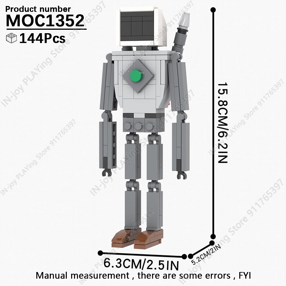 MOOXI Set di Figure Skibidi Toilet Man TvMan Cameraman Speakerman Blocchi da Costruzione Modello MOC Mattoncini Giocattoli per Adulti Bambini Regalo di Compleanno