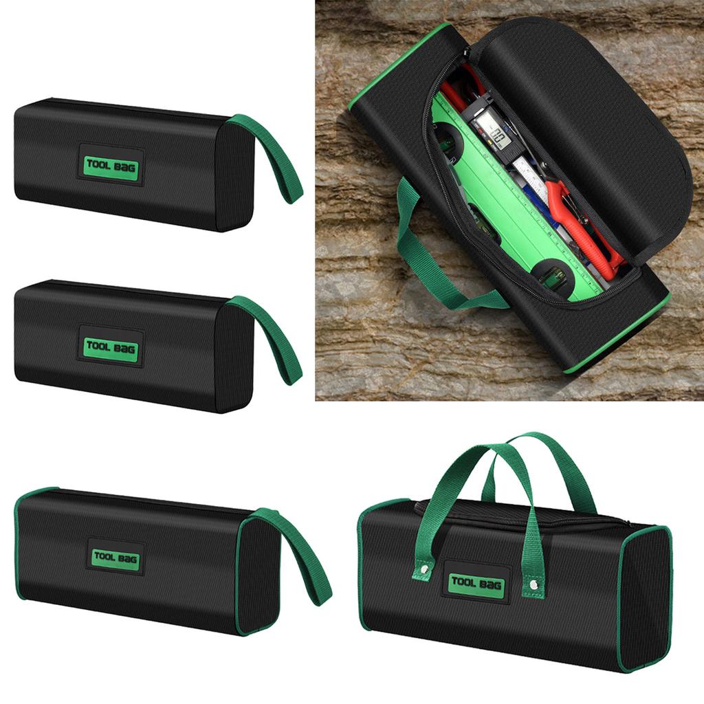 Geantă Portabilă Ușoară pentru Depozitare Electrician Organizatoare de Scule Pânză Oxford Verde pentru Meseriași Gestionare Eficientă a Sculelor