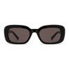 Saint Laurent Logo Irregular Frame Sunglasses Women Sunglasses Black SLM130001