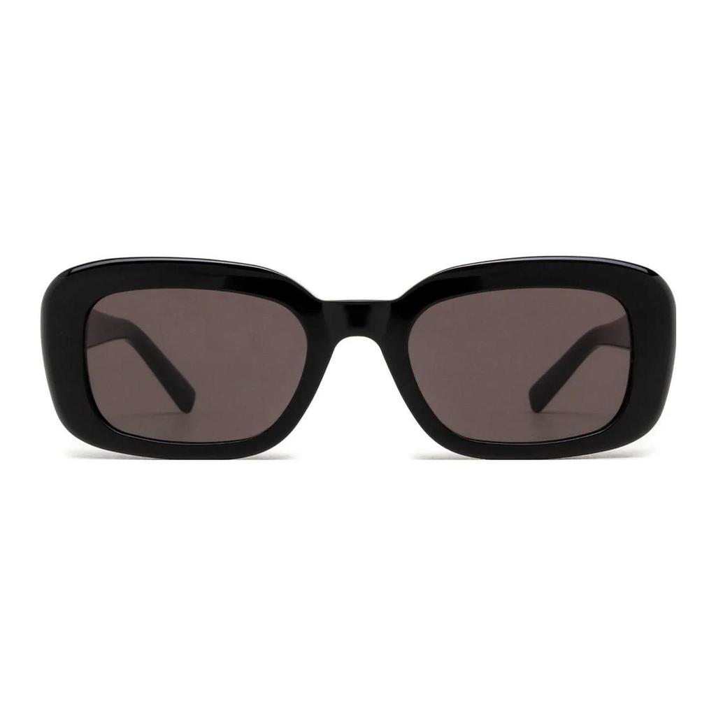 Saint Laurent Logo Irregular Frame Sunglasses Women Sunglasses Black SLM130001