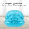 Inflatable Sofa PVC Transparent Ergonomic Blow Up Chair For Indoor Bedroom Balcony Outdoor Garden Pool Relaxation Blue