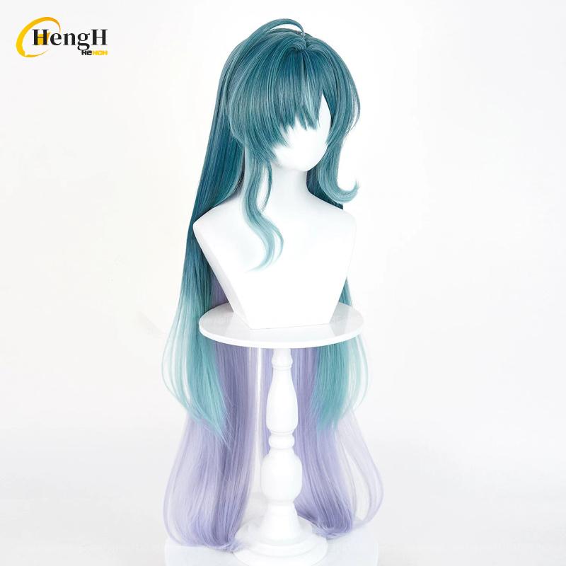 Game GEIM Vodyanitsa Long 98cm Mixed Color Cosplay Wig Heat Resistant Synthetic Hair Halloween Party Wigs +Free Wig Cap