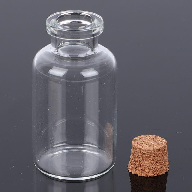 Transparent Glass Sealed Decoration Vial Cork Stopper Lid Storage Subpackage Bottle Multi Purpose Small Capacity Reagent Bottles