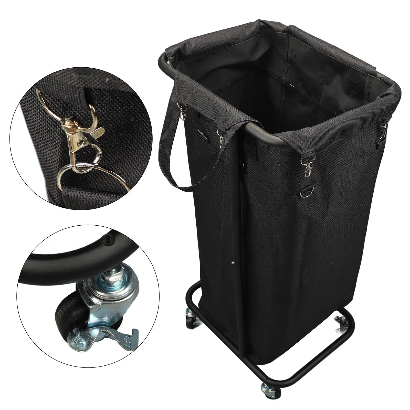 

Laundry Basket with Double Handles Dirty Clothes Hamper 4 Casters Child Toy Storage Container for Home