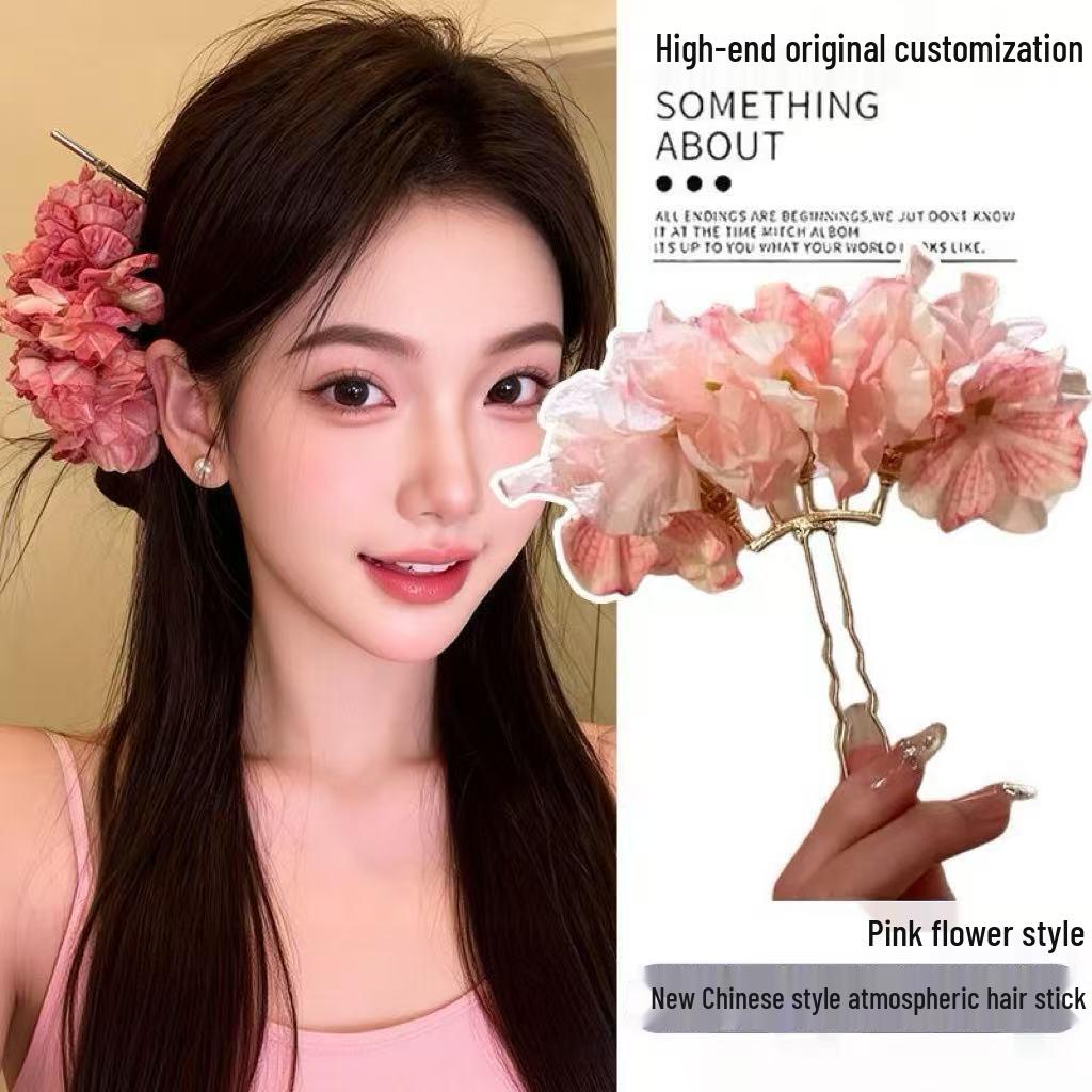 Sandalwood Women's Hairpin: Elegant Modern-Chinese Style Wooden Updo Stick