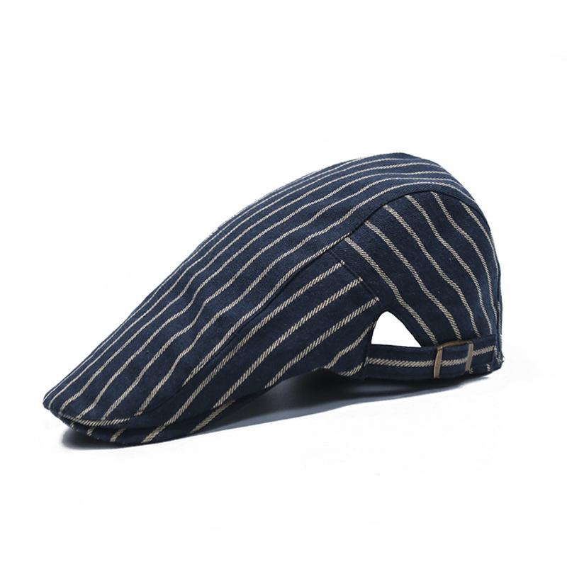 Cappello Bello Primavera Autunno Berretto a Righe Retrò Cappello con Visiera Uomo Donna Cappello in Avanti