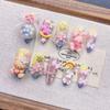 Little Bear Paradise Cartoon Macaron Color Handmade Exquisite Wearable Nail Art