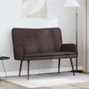 2 Seater Sofa Dark Brown 115 x 61 x 87 cm Fabric