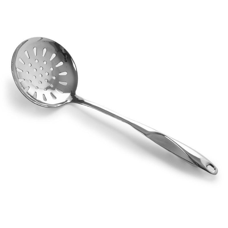 Stainless Steel Spatula Set: Hollow Handle, S-Shaped Stir-Fry Spatula, Powder Strainer, Water Separator, Spaghetti Spoon