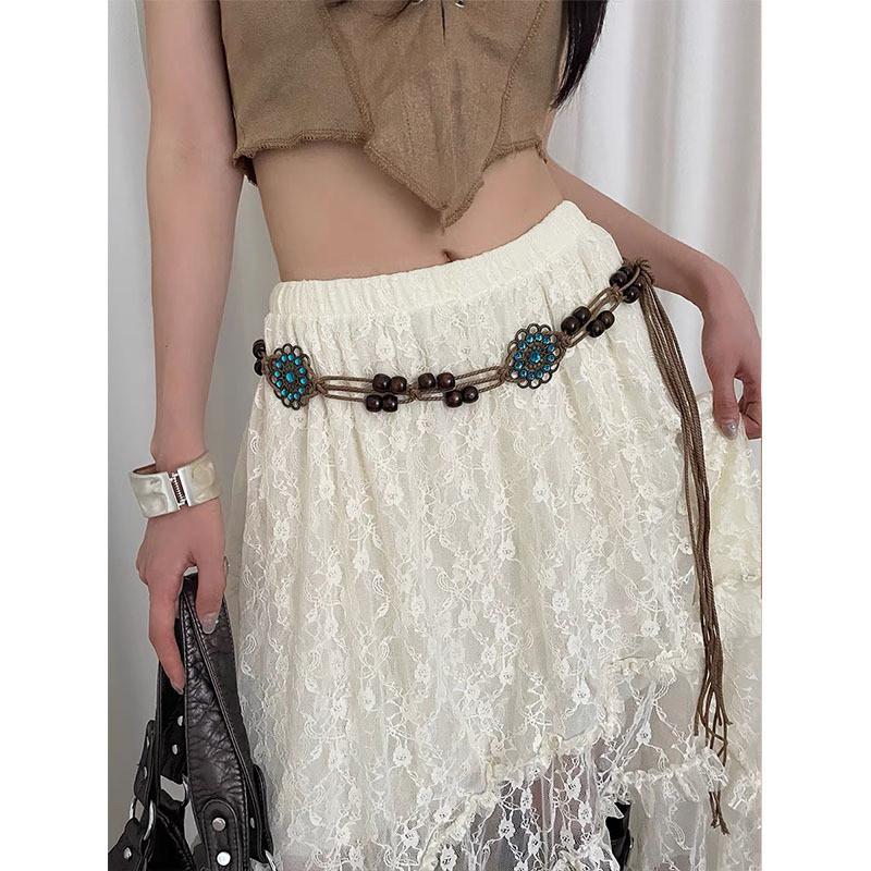 Bohemian Waist Belt Ethnic Style Vintage Butterfly Metal Accessory For Dress Or Skirt