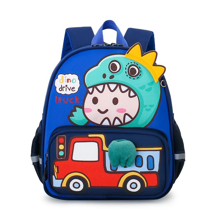 Childrens Cartoon Backpack With Nylon Material And Breathable Air Cushion Straps For School Use