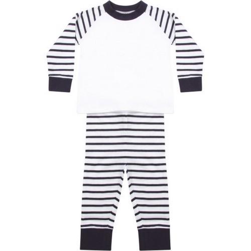 Larkwood Baby Striped Raglan Long-Sleeved Pyjama Set