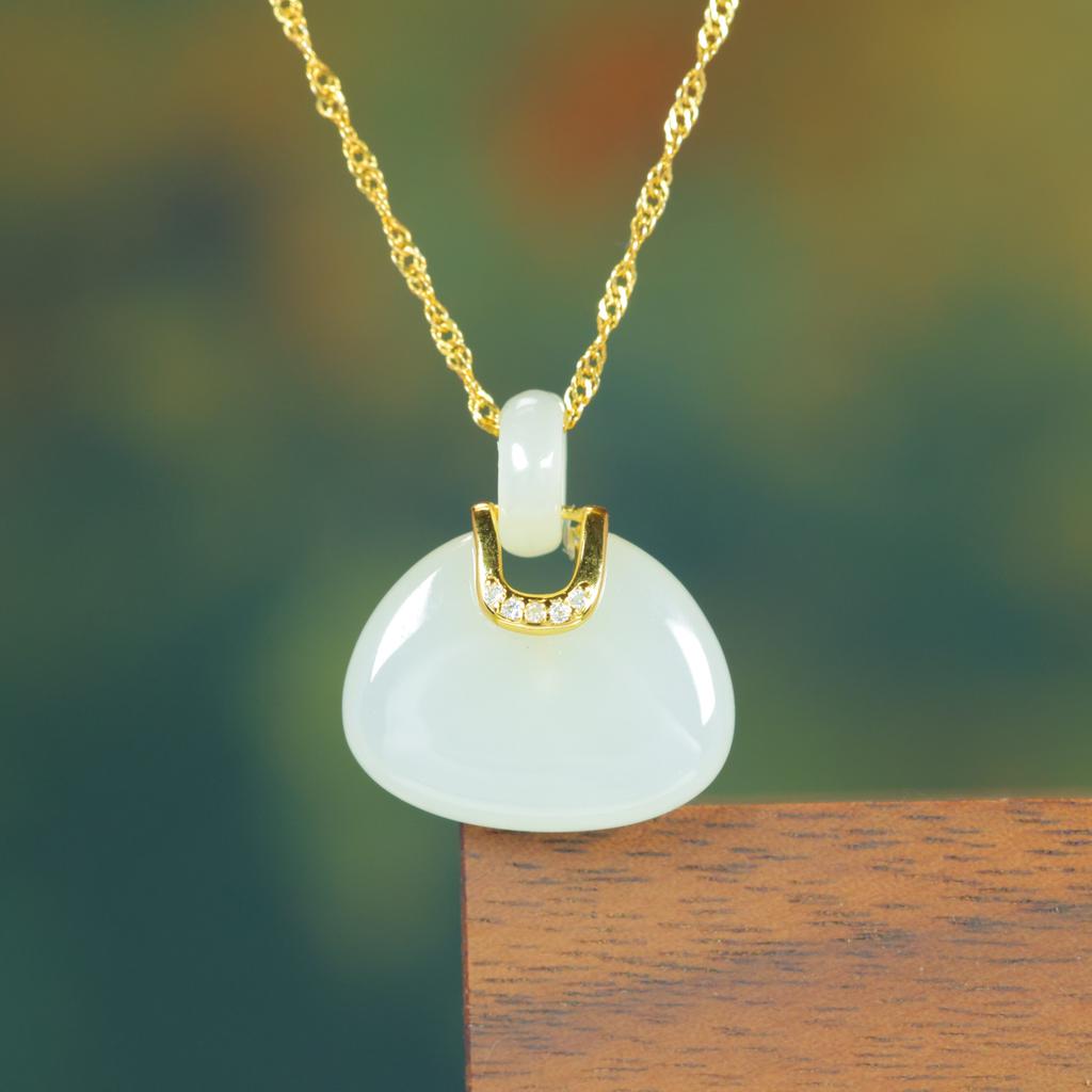 Hotan Jade S925 Silver Bag Pendant