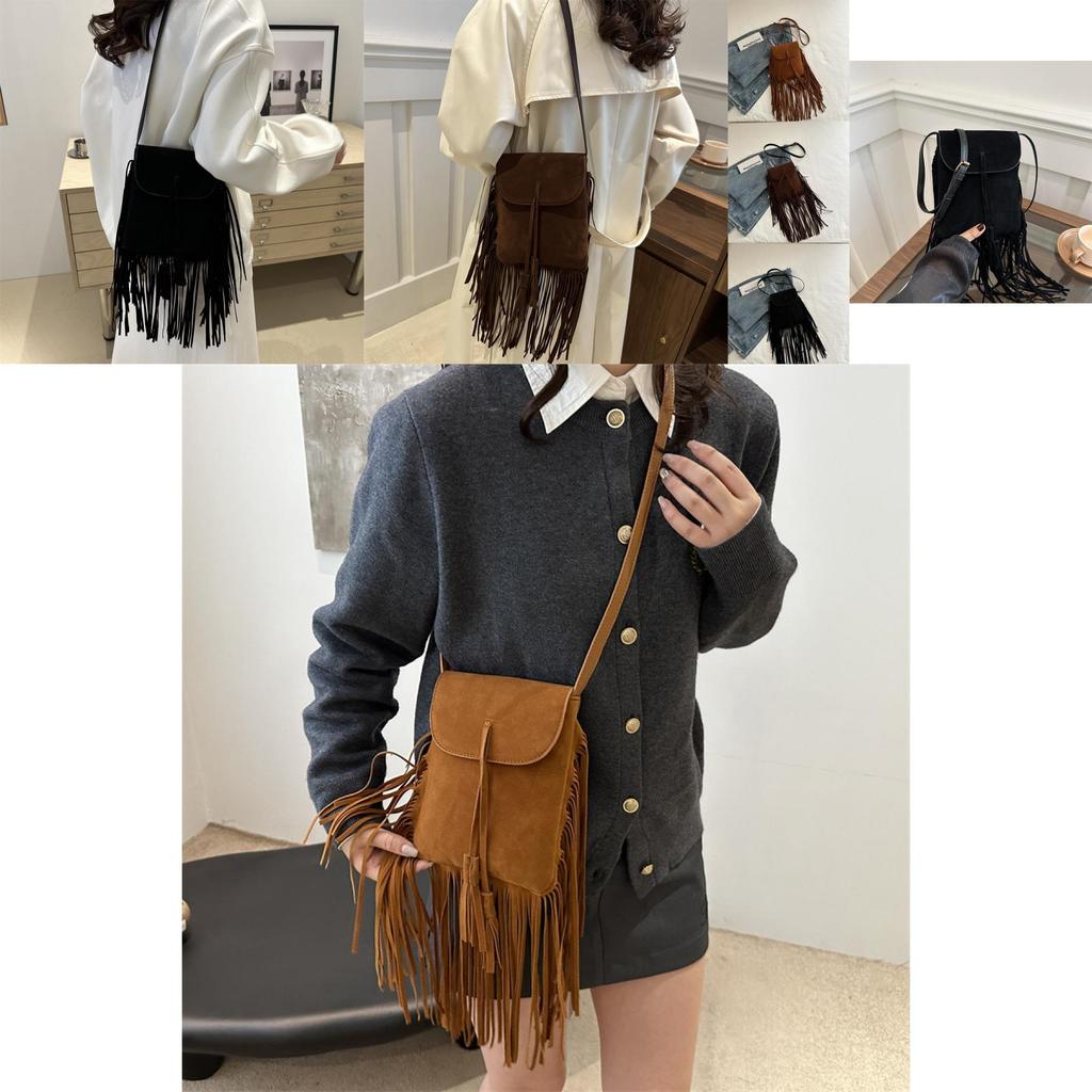 Chic 2024 Vintage Commute Fashion Handbag With Eye-catching Fringe Details