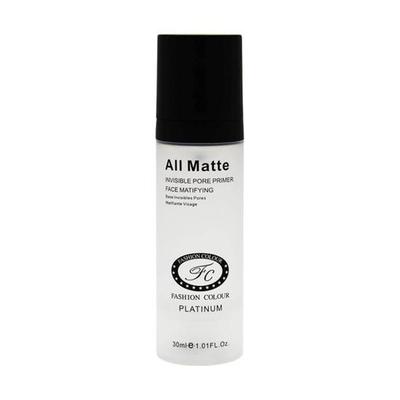 FASHION COLOUR PLATINUM Vše matný neviditelný podkladová báze pod make-up | Matný finiš bez mastnoty | Lehká gelová textura | Všechny typy pleti | 30ml