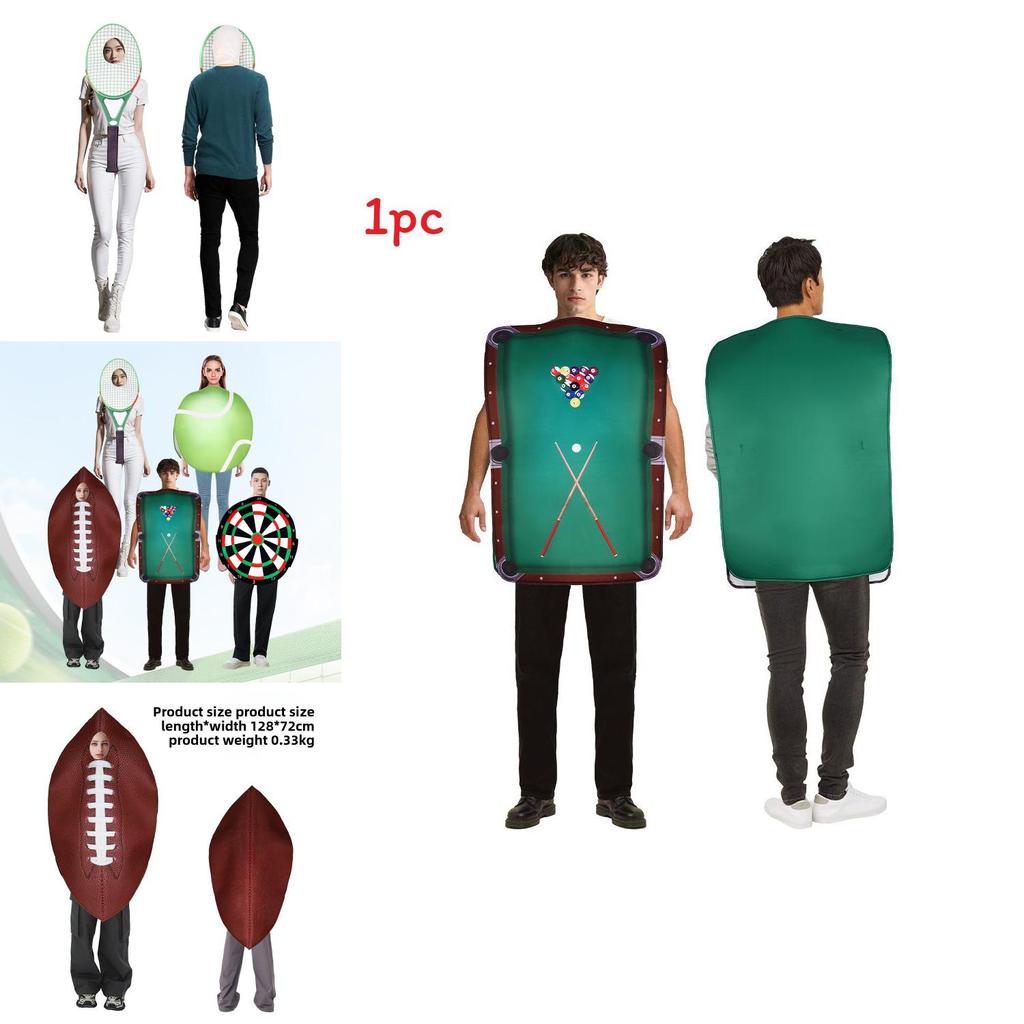 Halloween Party Costume Onesie With Foam Padding Rugby Billiards Costume Event Jumpsuit Performance
