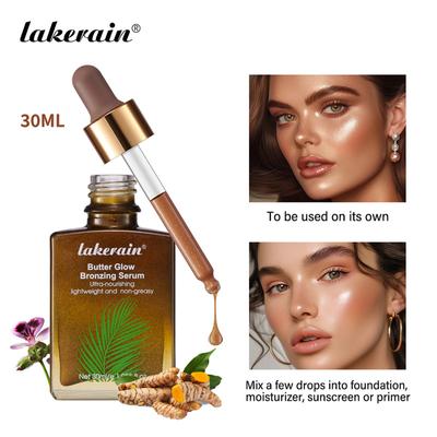 Lakerain Bronzing Serum Moisturizes and Hydrates Skin Hydrating and Moisturizing Wheat Color No Tan Anti-Allergy Serum