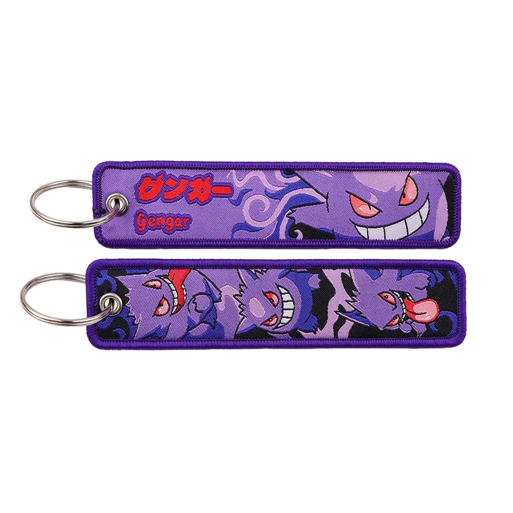 1Pcs Pokmon Anime Elf Monsters Keychain For Cars Backpack Key Holders Embroidery Keyrings Key Tag Jet Tag Accessories Gifts