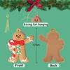 12pcs Gingerbread Man Ornaments for Christmas Tree, Assorted Plastic Gingerbread Figurines Ornaments, Christmas Tree Hanging Decorations, 3 Inch Tall