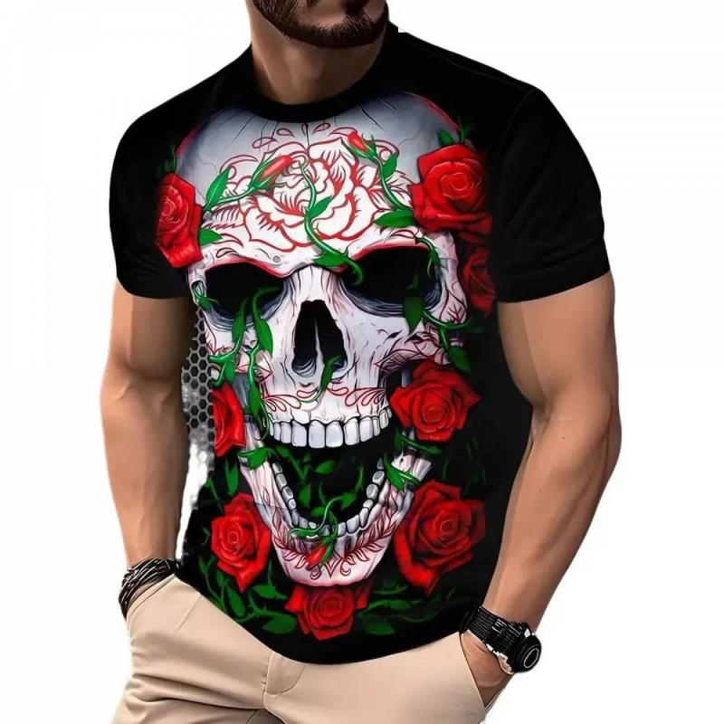 2026 Summer Men's Digital Printing T-Shirt Fashion Casual Breathable Quick-drying Short Sleeve Cross-border Special Supply