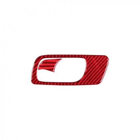 For Acura TSX Red Carbon Fiber Cover Trim 2* Car Driver Side Door Handle 2004-08