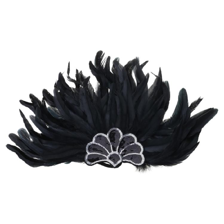 Feather Flapper Headband Masquerade Headpiece Mardi Gras Art Hair Accessories