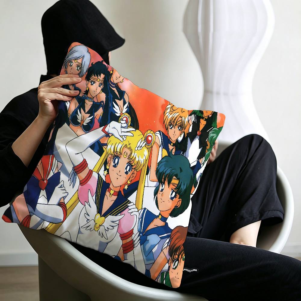 S-SAILOR Anime M-MOON Cushion Cover Decorative Pillow Sofa Home Decor case pillow cases
