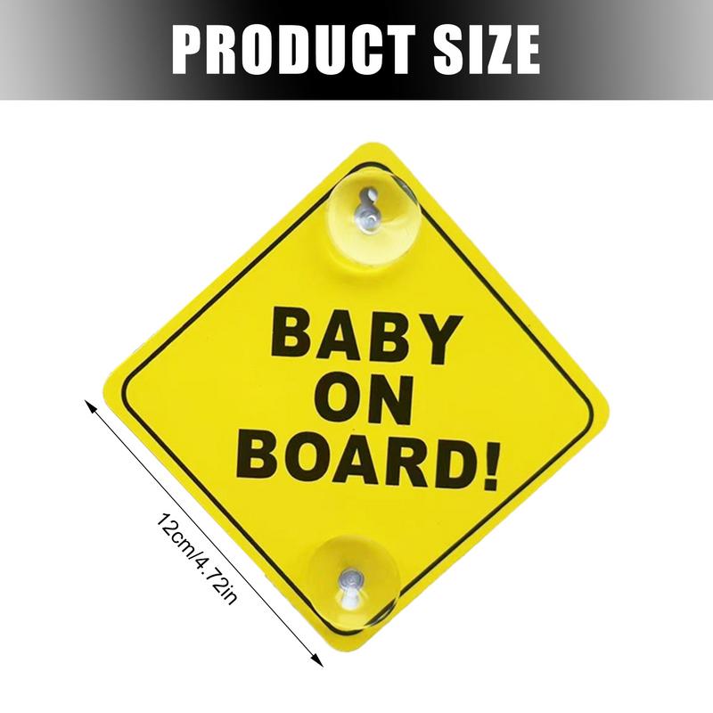 Auto Baby Warnaufkleber Wiederverwendbarer Warn-Fensteraufkleber mit Doppelsaugnapf Baby im Auto Aufkleber PP Verdickt Kindersicher Auto