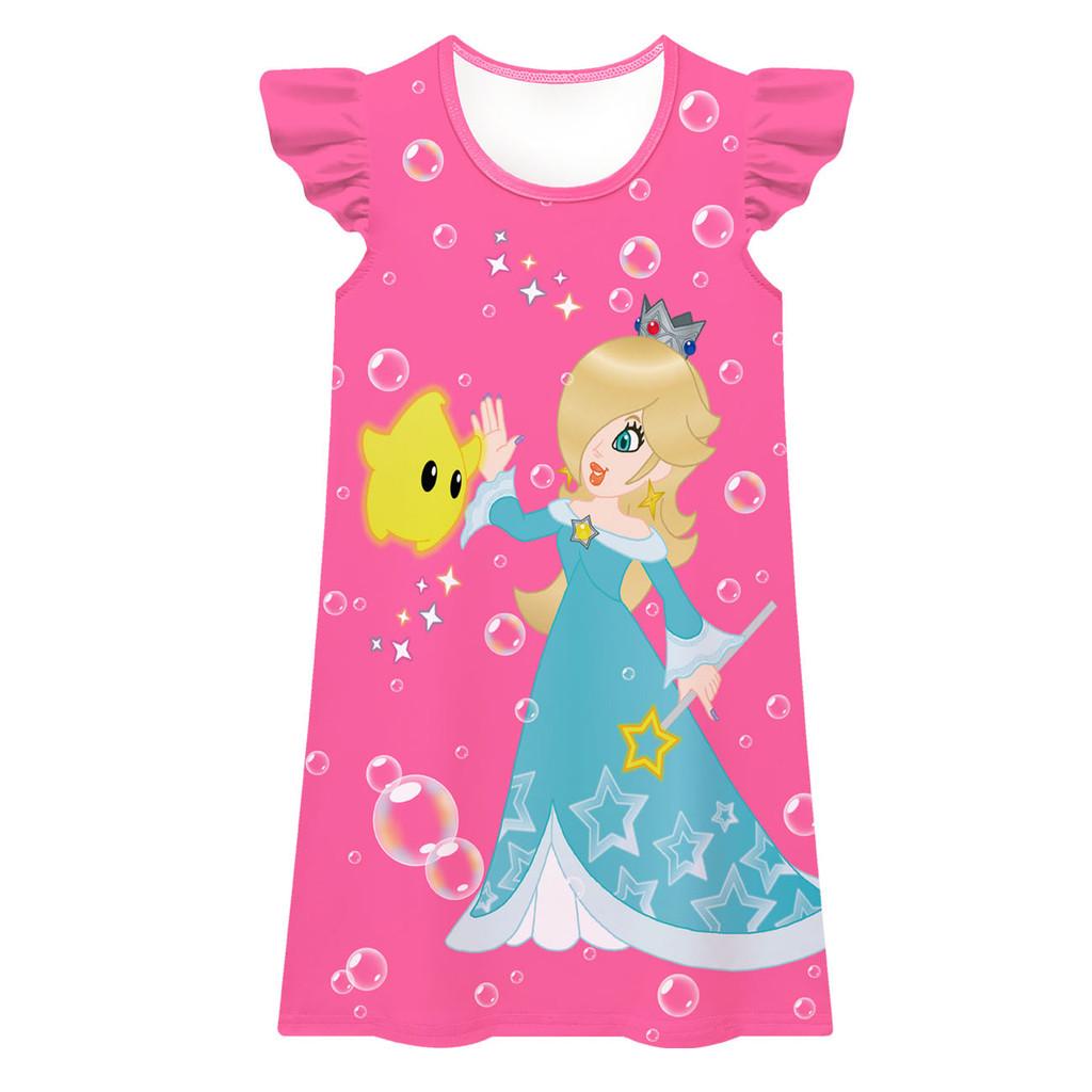 83067 Kids Girls Princess Rosalina Printed Ruffle Dress 100cm розы красного