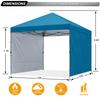 ABCCANOPY Pop Up Canopy Tent with 2 Sidewalls for Outdoor Sun Shade and Rain Protection 10x10 Turquoise