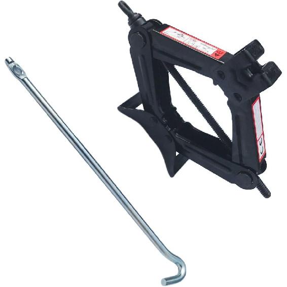 

1 Ton Car Van Scissor Wind Up Jack Lift With Chromed Crank Speed Handle