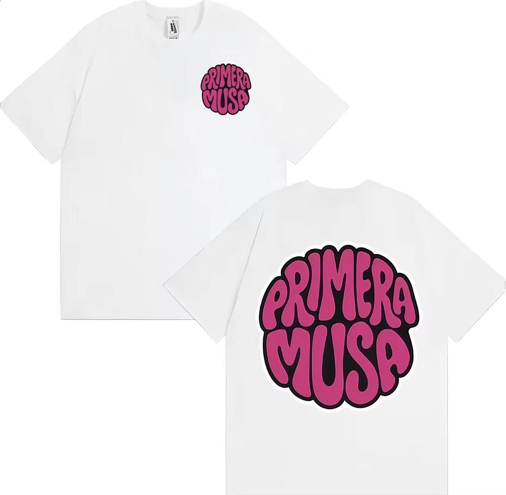 Rapper Omar Courtz pure cotton Unisexs shirt oversized Primera Musa Album graphics summer Womens Y2k Harajuku Streetwear Tshirt