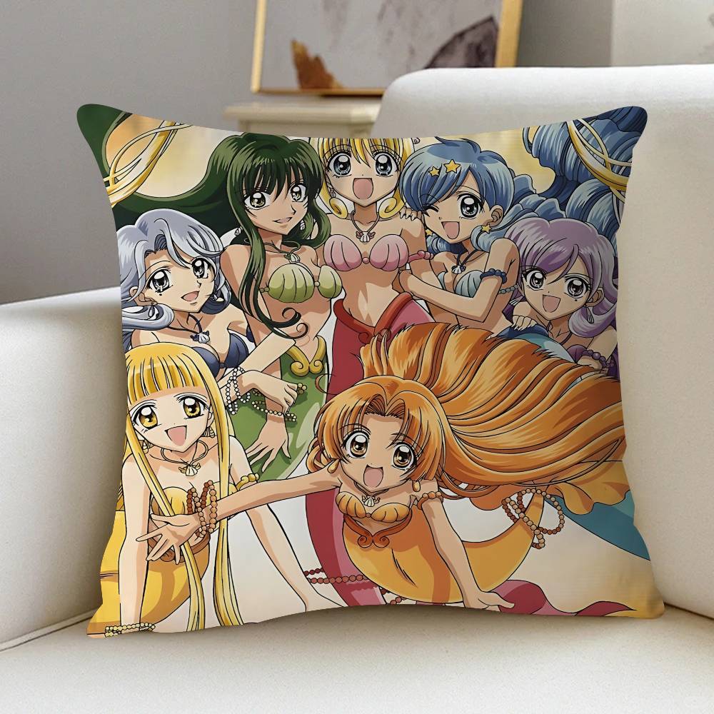 Anime M-Mermaid Melody Pichi Pichi Pitch Pillowcase Toon Gift Cushion Cover Bedroom Home Sofa Chair Seat Decor Pillow Case