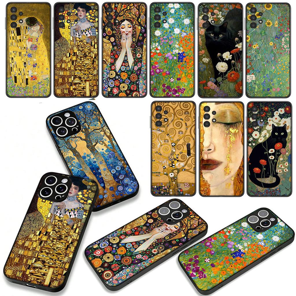 Gustav Art Klimt Cover Phone Case for Samsung Galaxy S25 S24 S22 S23 FE Ultra Plus A56 A05 A06 A15 A16 A55 S7 Edge Coque
