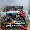 Colorful Instruments and "music" Text. Bedding Sets Duvet Cover Sets Duvet Covers Pillowcases(1 * Duvet Cover 2 * Pillowcases Without Duvet Insert)