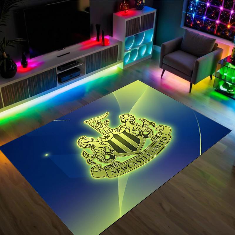 Newcastle United Football Design Welurowy Kryształowy Dywan Przytulny Nie?Antypoślizgowy Dywan Wzorzysty Do Sypialni Salonu Przedpokoju