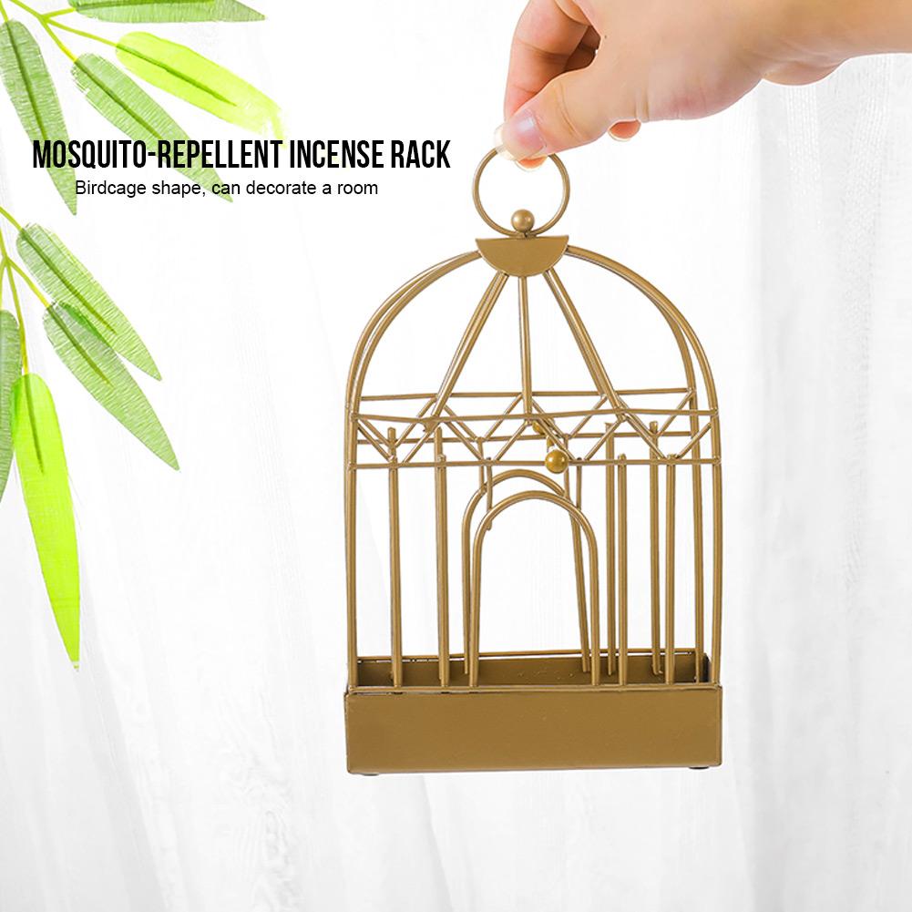 Haushalt Eisen Metall Gold Mückenschutz Weihrauch Rack Käfig geformt Halter Ständer