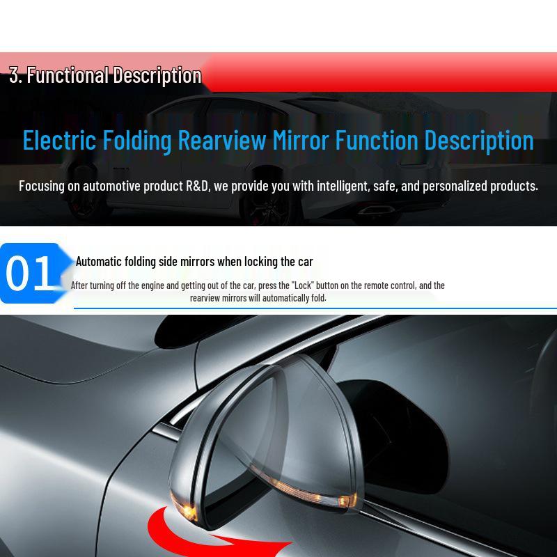 Toyota Corolla (2014-2019) Electric Folding Rearview Mirror Lock & Expansion Kit.
