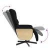 Reclining Armchair with Footrest Black Fabric