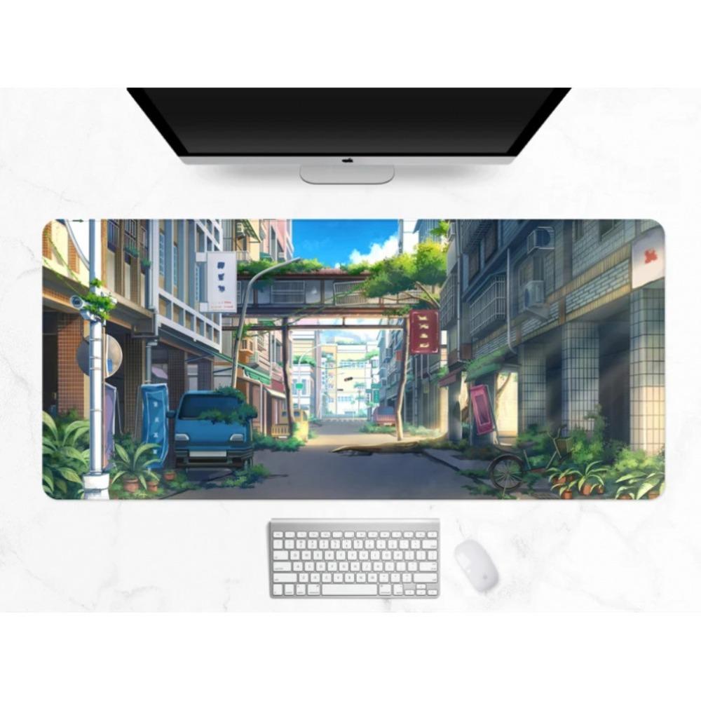 Okyo Street Desk Mats Oversized AnimeStyle Mouse Pads Japanese Urban Desktop Mats Alfombrillas Gaming Mouse Pad Grande