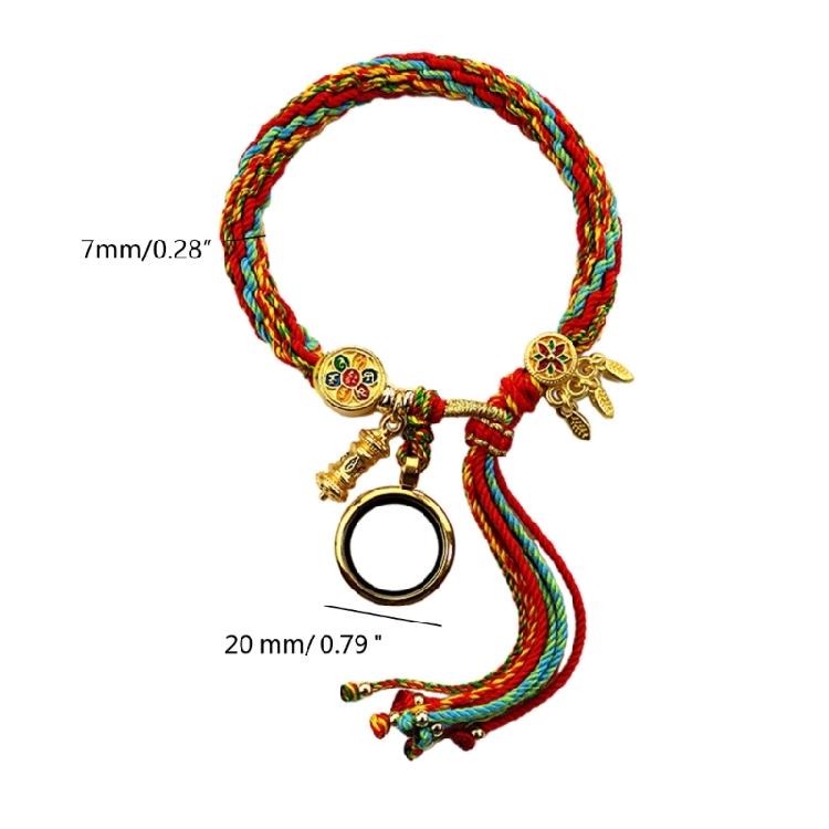 Elegant Tibetan Bracelet Memorial Bangle Simple Fringe Hand Strings for Women