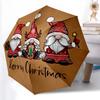 1pc Sturdy 8-Bone Auto Umbrella, Christmas Dwarfs Umbrella, Digital Printed, Foldable Umbrella for On-the-Go Outdoor Use
