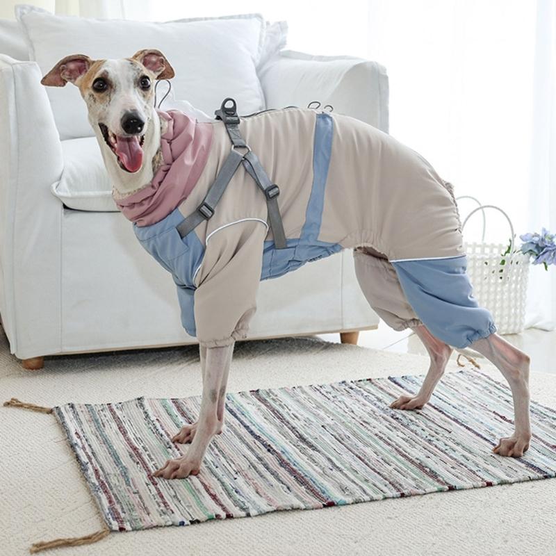 Jumpsuit Dog Pullover Furry Full Coverage for Medium Dogs to Large Dogs for Winter Basic Jumpsuit Four Leg Thick Coat