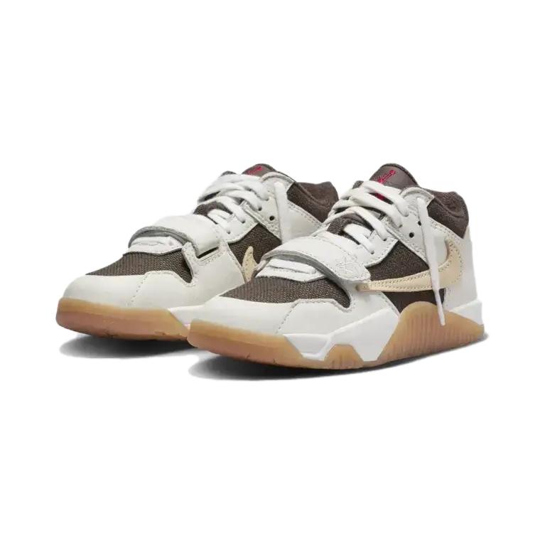 Air Jordan Travis Scott X Jordan Jumpman Jack TR PS Sail Kids Sneakers Cream Muslin Dark-Mocha FJ2851-100