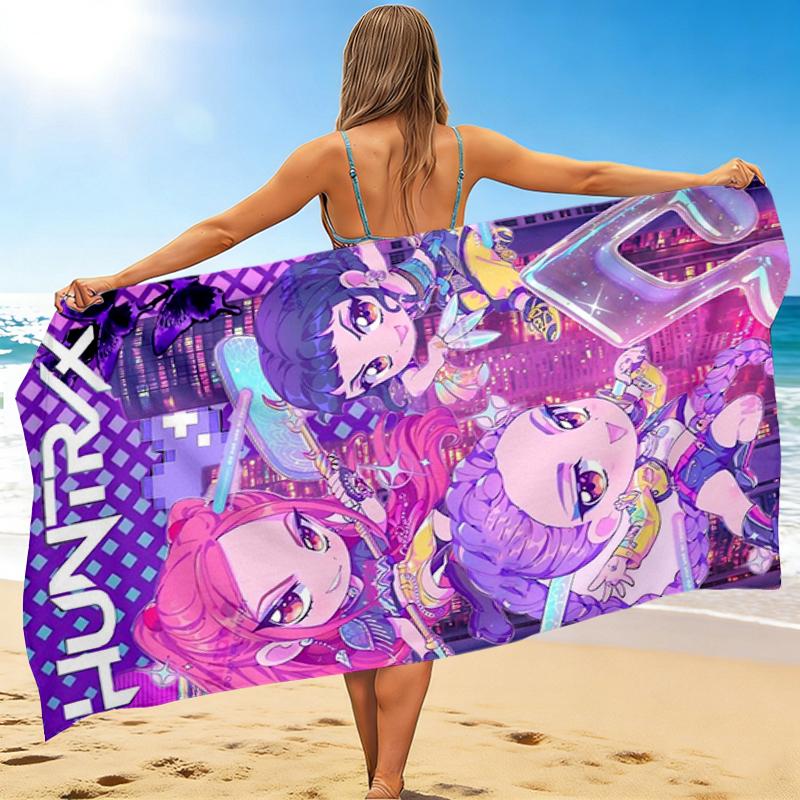 1Pc Huntrx Future Beats Beach Towel, Quick Dry, Multi-Use for Beach Pool Gym Yoga Home Travel, Christmas, Halloween, Xmas Gift Em92911