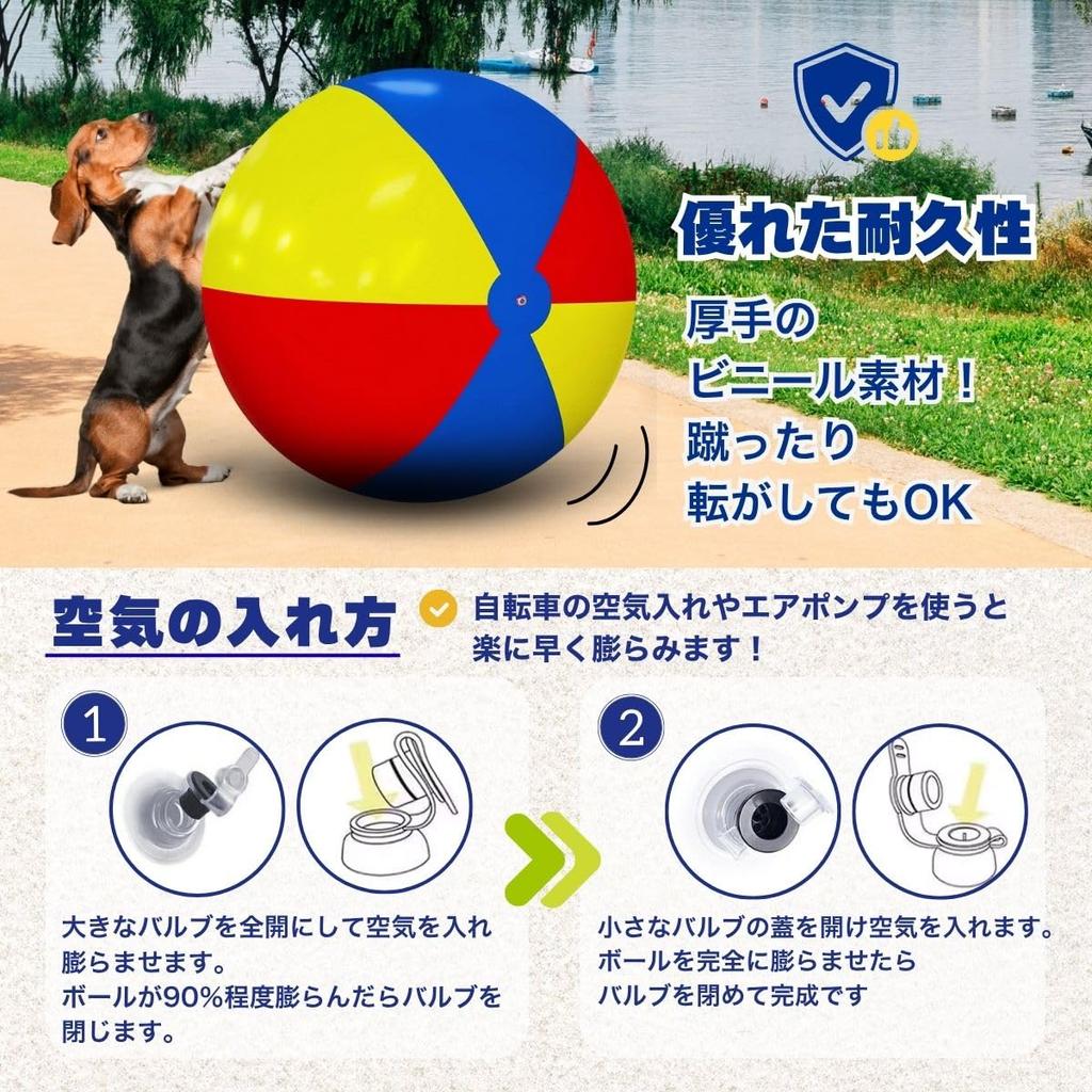 SALUDABLE Large Beach Ball, Giant Vinyl Ball, Rolling Ball, Kids Game Toy (80cm)