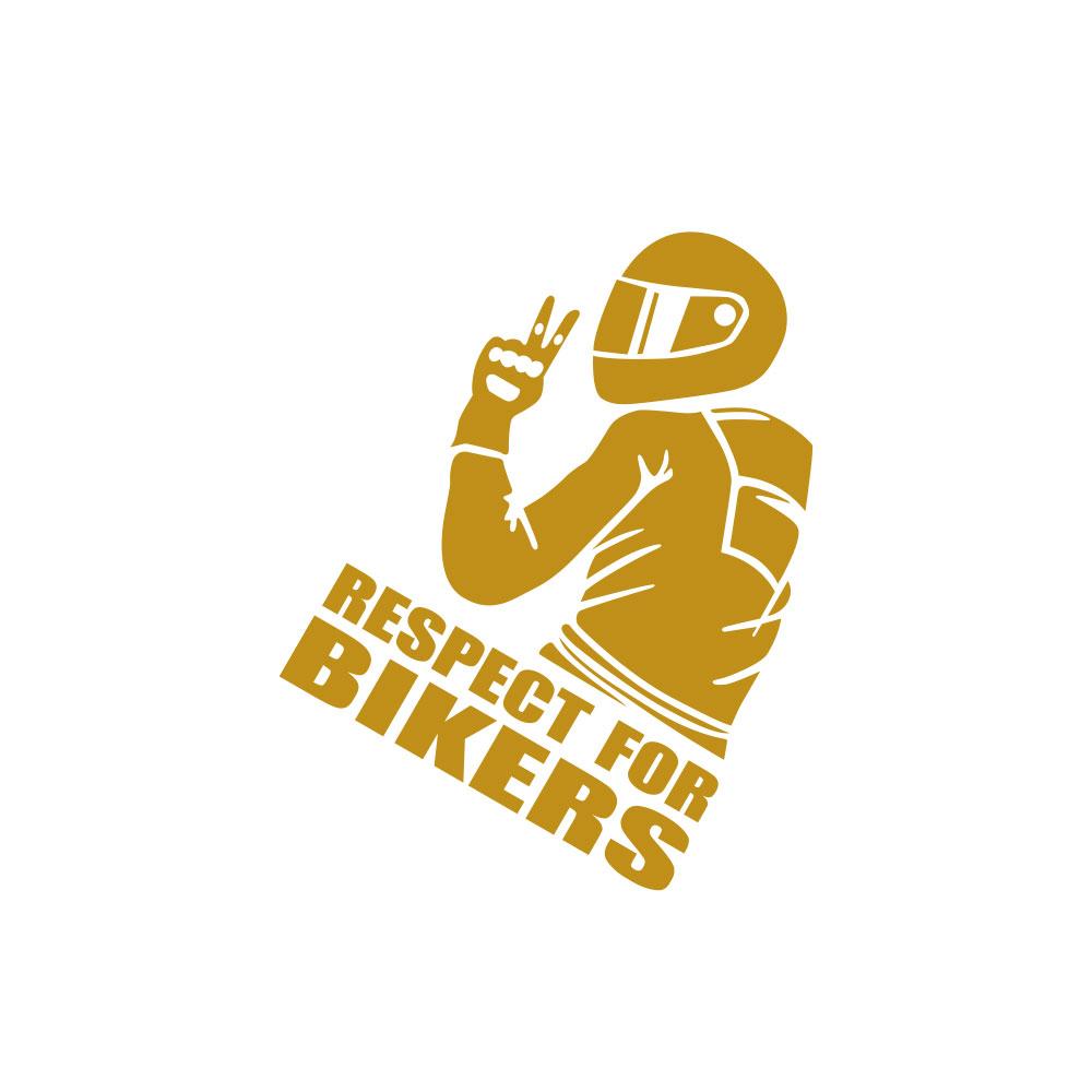 Respect For Bikers Various Sizes Car Sticker Waterproof  Sticker Decal Funny Vinyl Bike Motorcycle Auto Car Styling Decoration